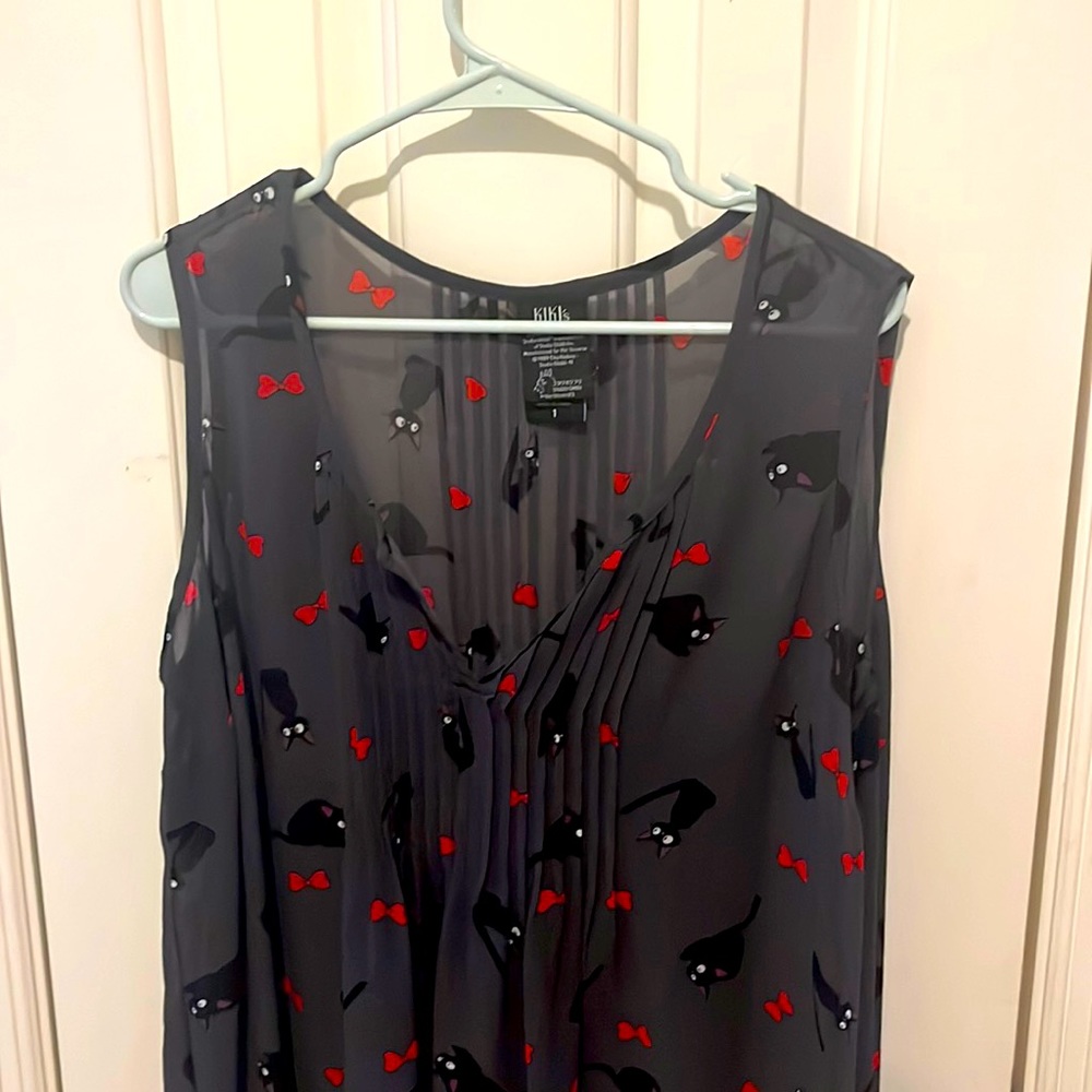 Black Cat and Bow top. “Kiki’s Delivery Service” by Studio Ghibli